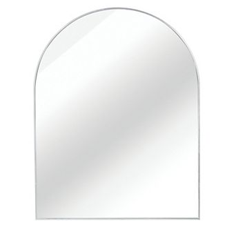 TOEMOA Metal Framed Arch Wall Mirror Modern Bathroom Decor