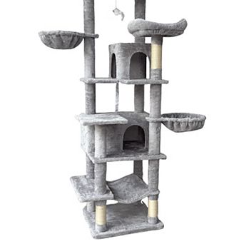 IFMALL Multi-Level Cat Tree Tower with Hammocks Scratching Posts Hideaways