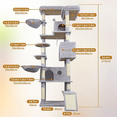 IFMALL Multi-Level Cat Tree Tower with Condos Hammocks and Scratching Posts