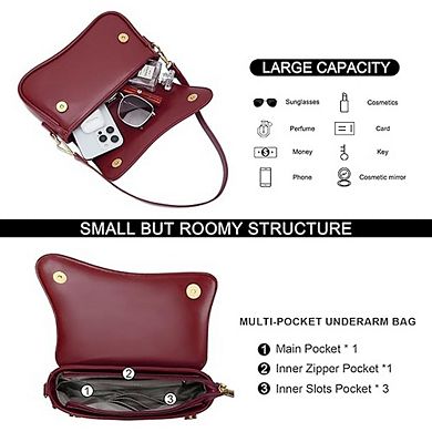 Small Shoulder Clutch Hobo Bag for Women, Trendy Underarm Purse