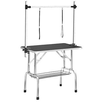 IFMALL Large Heavy-Duty Folding Pet Grooming Table with Adjustable Arm