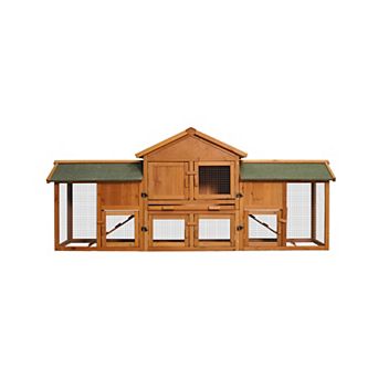 IFMALL Extra Large Two-Tier Small Animal Hutch with Removable Runs and Waterproof Roof