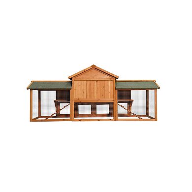 IFMALL Extra Large Two-Tier Small Animal Hutch with Removable Runs and Waterproof Roof