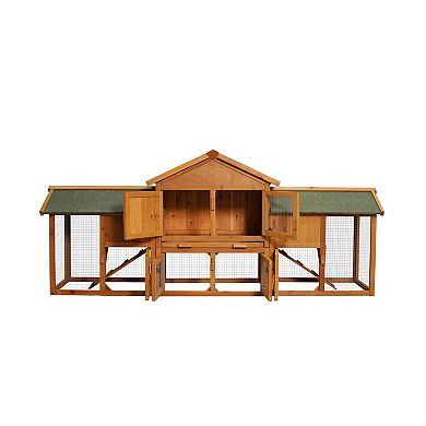 IFMALL Extra Large Two-Tier Small Animal Hutch with Removable Runs and Waterproof Roof