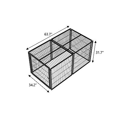 IFMALL Spacious Indoor Pet Cage with Secure Top Cover for Medium Sized Dogs