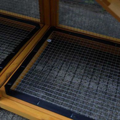 IFMALL Extra Large Outdoor Wooden Rabbit Hutch with Waterproof Roof