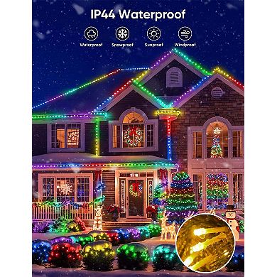 Ollny 66FT 200 LED Smart RGB String Lights, APP & Remote, Programmable, Waterproof, Indoor/Outdoor