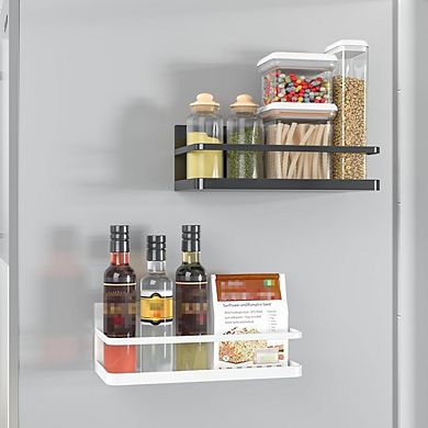 2-Pack Magnetic Spice Rack Shelves, Kitchen Organizer for Jars and Oils