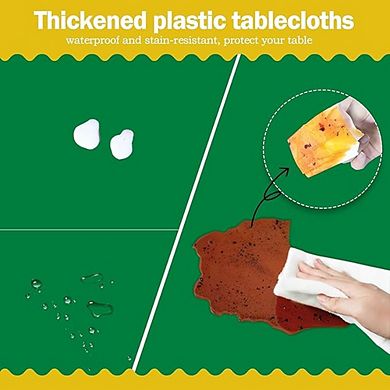 6-Pack Disposable Plastic Tablecloths, Rectangle, Waterproof, Durable