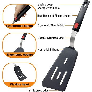 2-Piece Silicone Spatula Set, Heat-Resistant, Nonstick Cooking Utensils