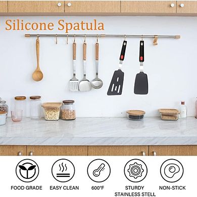 2-Piece Silicone Spatula Set, Heat-Resistant, Nonstick Cooking Utensils