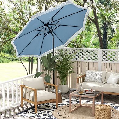 Clihome 9 FT Patio Umbrella with Sun-Protective Canopy for Patio Garden Pool