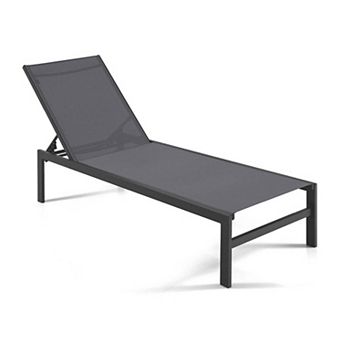 Clihome 6-Position Chaise Lounge Chairs with Rustproof Aluminium Frame