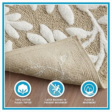 34"x21" Cotton Tufted Bath Rug