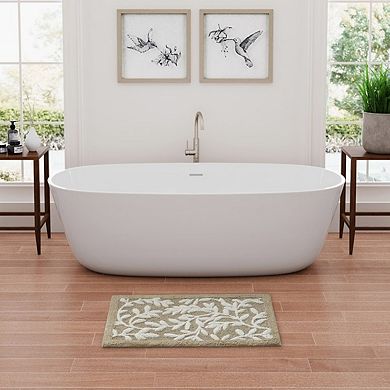 34"x21" Cotton Tufted Bath Rug