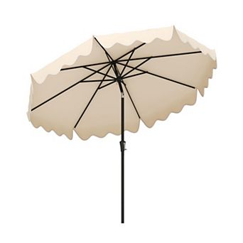 Clihome 9ft Patio Umbrella with Push Button Tilt & Crank Outdoor Table Umbrella