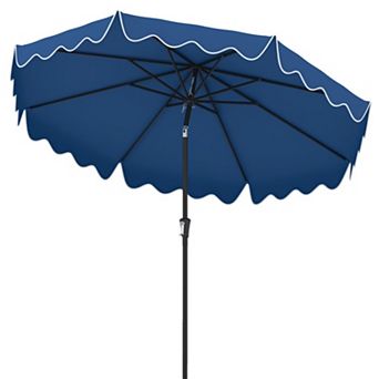 Clihome 9ft Patio Umbrella with Push Button Tilt & Crank Outdoor Table Umbrella