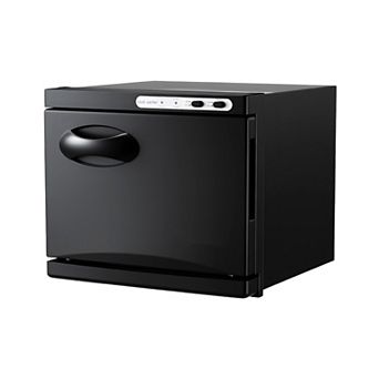 1.76 gal Small Hot Towel Warmer Cabinet with Clip and Stainless Steel Rack, Heating 12 Towels, Black