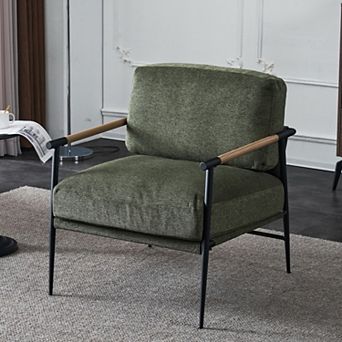 Accent lounge chair Green color