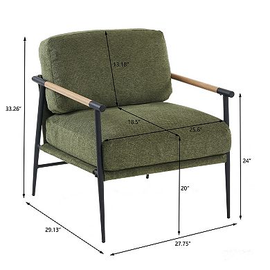 Accent lounge chair Green color