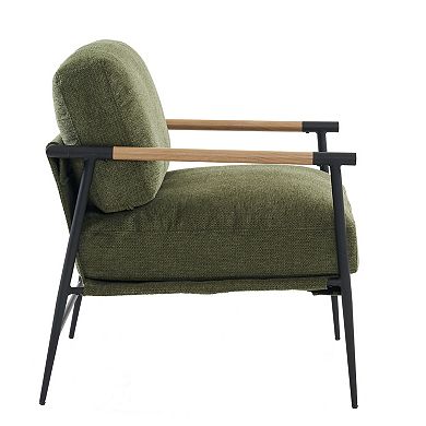 Accent lounge chair Green color