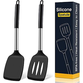 2 pc Silicone Spatula Set, Heat-Resistant, Nonstick Cooking Utensils