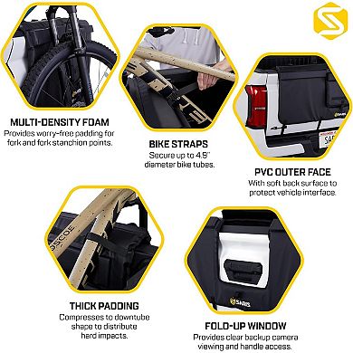 Saris 5 Bike Tailgate Pad for Trucks Water Resistant Padded Bike Carrier with Backup Camera Access