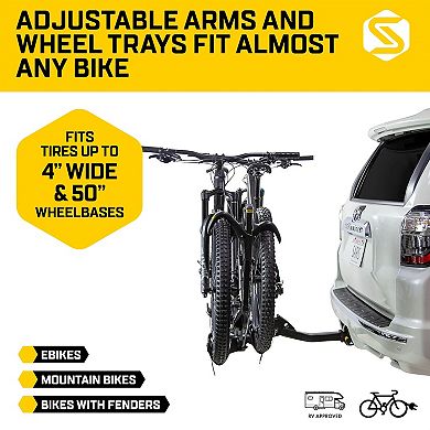 Saris SuperClamp G3 2-Bike HD Hitch Rack Lightweight Platform Carrier with Tilt for 2" Hitch