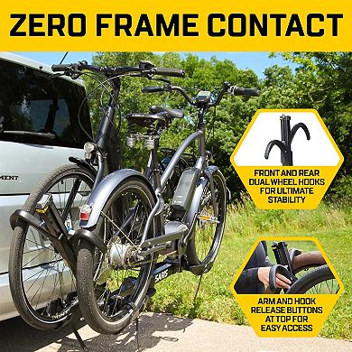 Saris SuperClamp G3 2-Bike HD Hitch Rack Lightweight Platform Carrier with Tilt for 2" Hitch