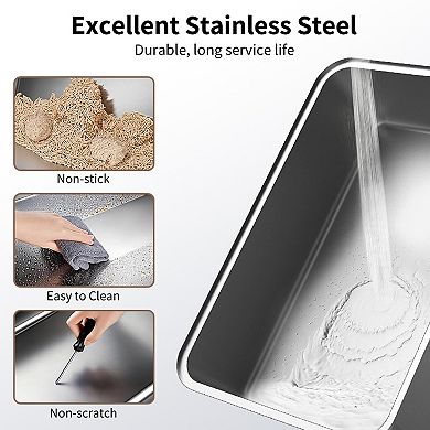 Extra Large Enclosed Stainless Steel Cat Litter Box with Lid, Metal Enclosed High Sides