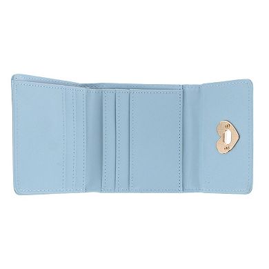 CTM Women's Premium Faux Leather Tri-Fold Mini Wallet