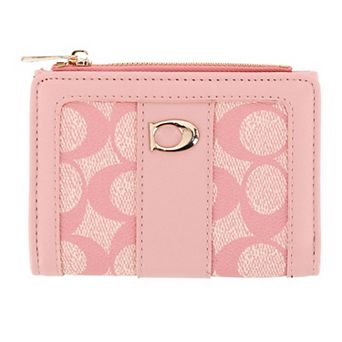 CTM Women's Premium Faux Leather Sporty Mini Coin and Card Case