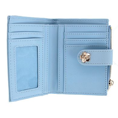CTM Women's Premium Faux Leather Quilt Quality -Fold Wallet