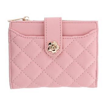 CTM Women's Premium Faux Leather Quilt Quality -Fold Wallet