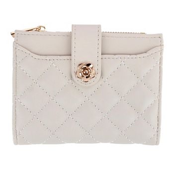 CTM Women's Premium Faux Leather Quilt Quality -Fold Wallet
