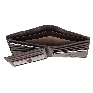 CTM Men's Napa Leather RFID Hipster Wallet with Middle Flap