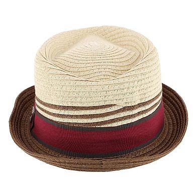 Kenny K. Men's Straw Two Tone Toyo Fedora