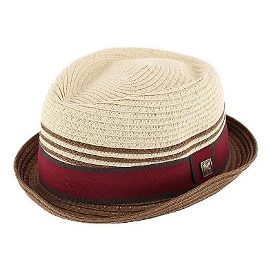 Kenny K. Men's Straw Two Tone Toyo Fedora