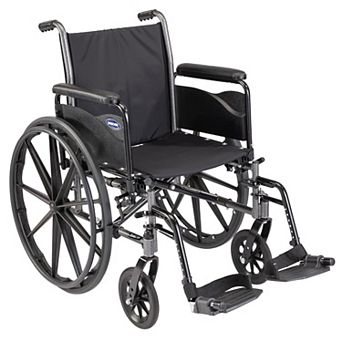 Invacare Tracer (SX5) Wheelchair with Full Length Arms and Hemi Footrests with Heel Loops (18" Seat)