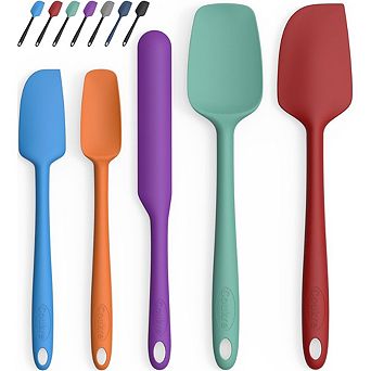 5 pc Silicone Spatula Set, Heat-Resistant, Food-Grade, Dishwasher Safe