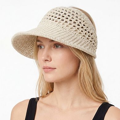 Womens Crochet Bucket Hat Summer Knit Sun Hat Breathable Lightweight Beach Cap