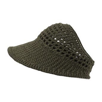 Womens Crochet Bucket Hat Summer Knit Sun Hat Breathable Lightweight Beach Cap