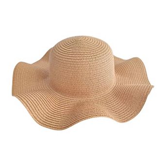 Womens Floppy Straw Sun Hat Wide Brim Beach Hat Summer UV Protection Packable
