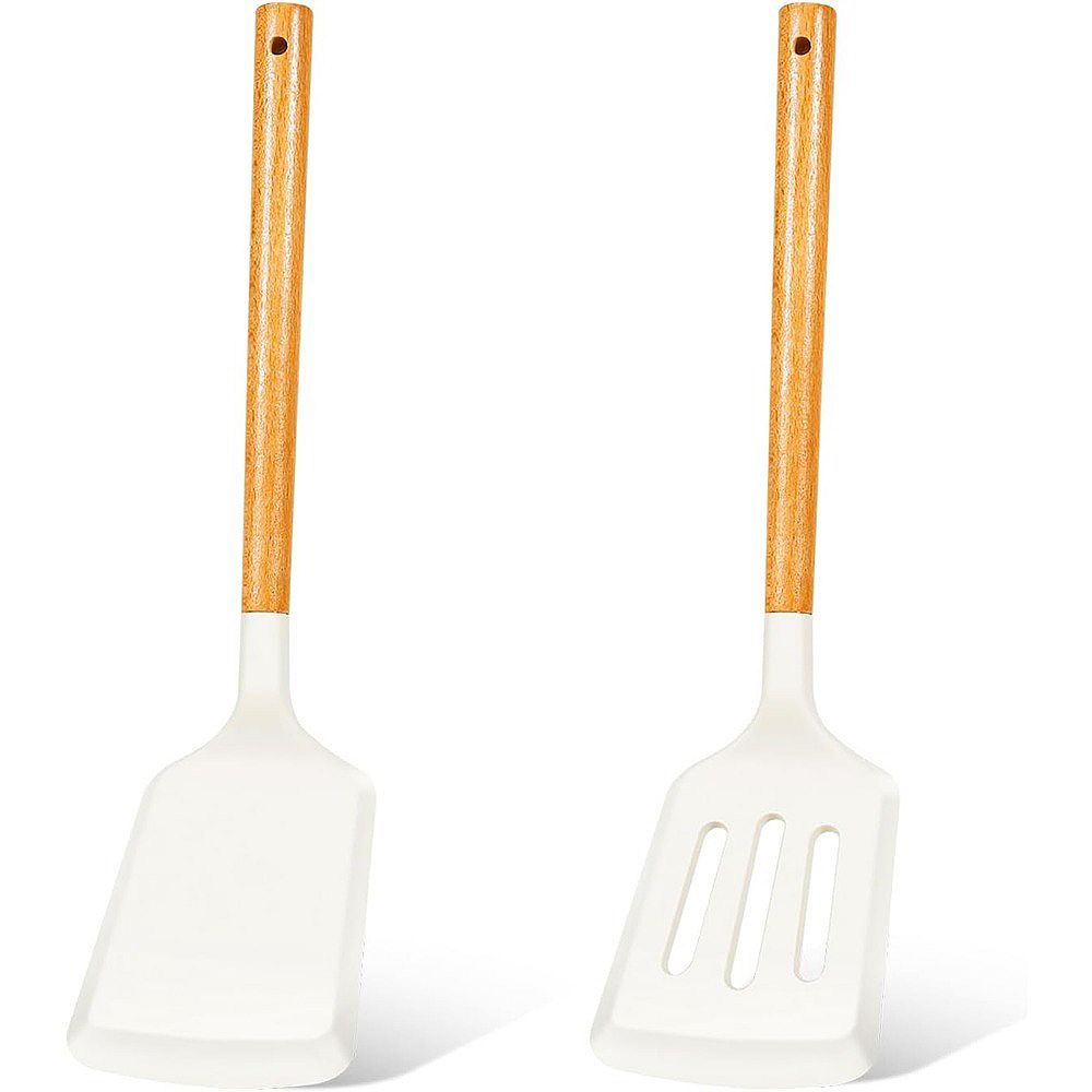 2-Piece Silicone Spatula Set, Heat-Resistant, Nonstick Cooking Utensils
