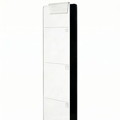 2 Pack Monitor Side Organizer with Memo Board Phone Holder Clear Acrylic Desk Clip Storage