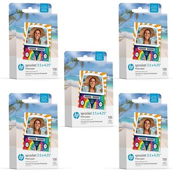 HP Sprocket 3.5" x 4.25" Sticky-Backed Zink Photo Paper (500-Pack), Compatible w/Photobooth