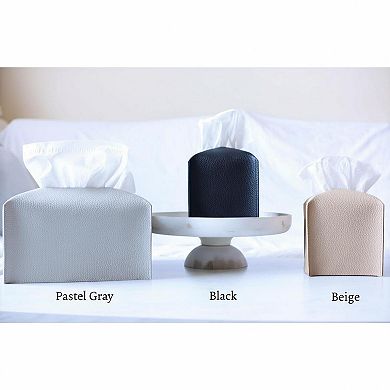 KAUFLY PU Leather Square Tissue Box Cover for Tabletop, Bathroom & Office