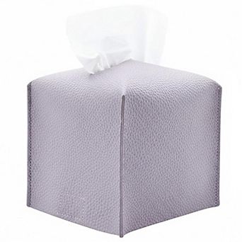 KAUFLY PU Leather Square Tissue Box Cover for Tabletop, Bathroom & Office