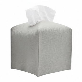 KAUFLY PU Leather Square Tissue Box Cover for Tabletop, Bathroom & Office