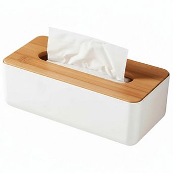 KAUFLY Premium Plastic Tissue Box Cover-Space-Saving Organizer for Bathroom & Office